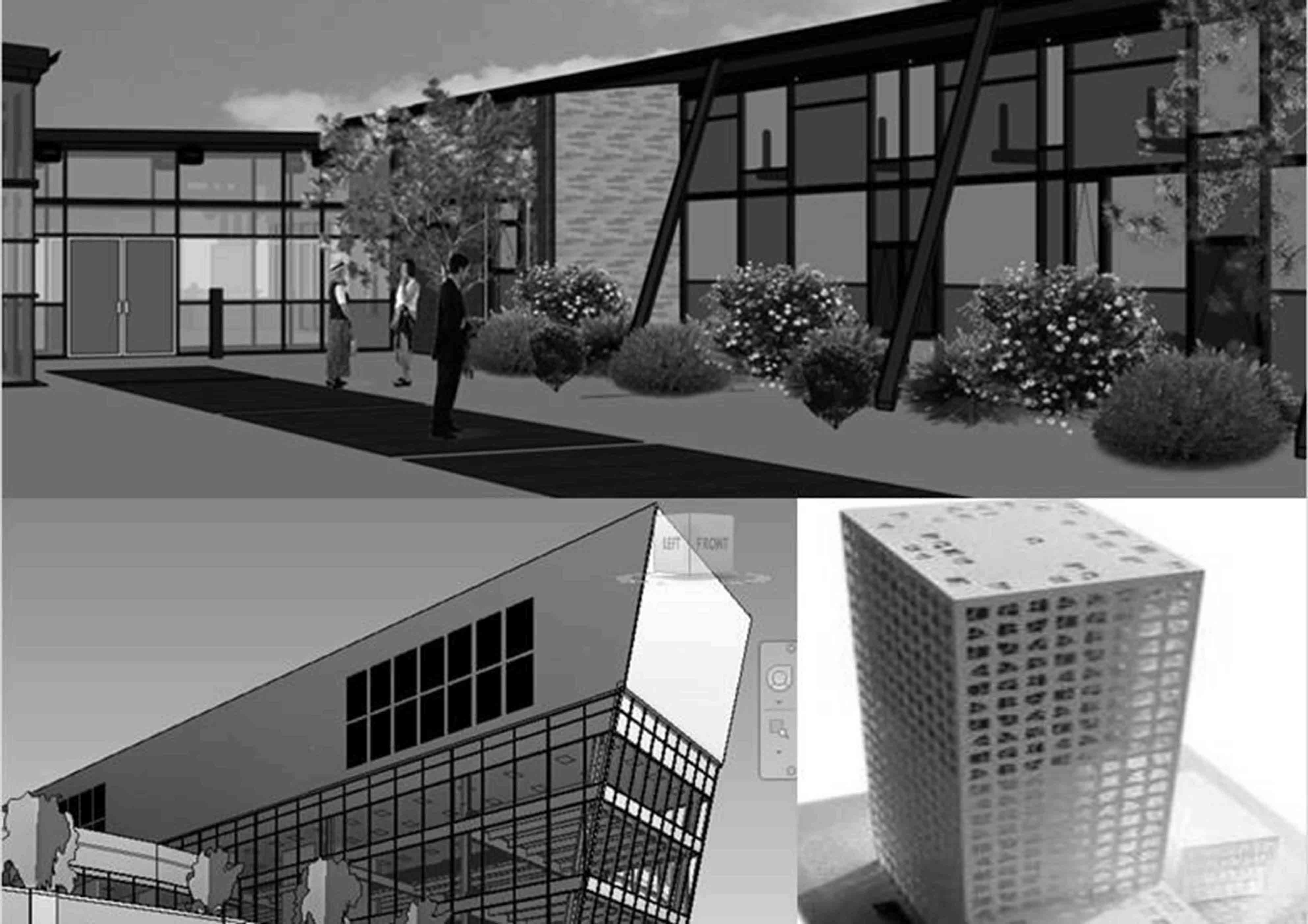 <p align=left> 
Creation of three-dimensional building information models (BIM), which include in a single digital model the physical and functional characteristics of a building-construction, a useful tool both in the design phase and in the construction and maintenance of a building.</p>